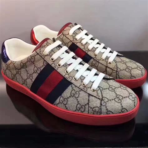 gucci canvas shoes mens|red gucci shoes sneakers.